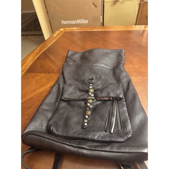 Free People  Backpack in Black Leather main image 16